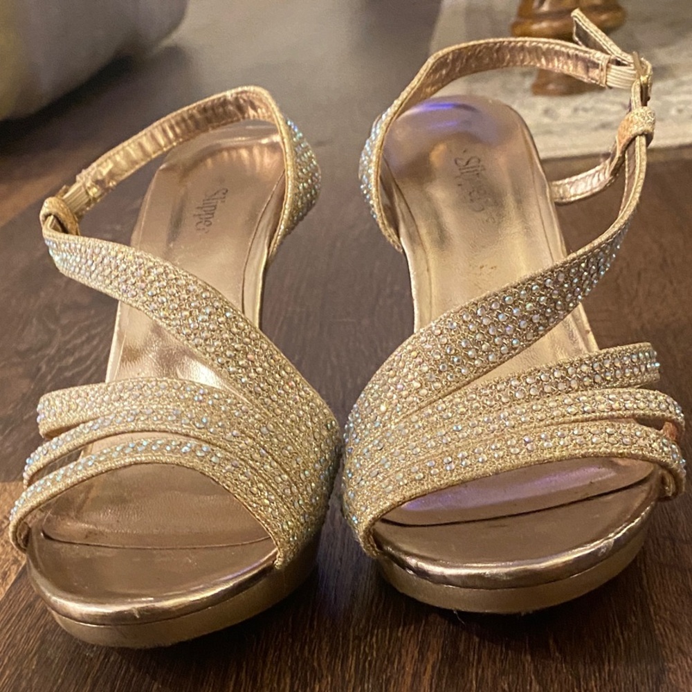 Women's Sparkling Champagne Heels - Picture 2 of 5